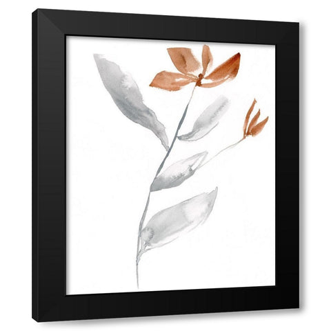 Simple Stem I Black Modern Wood Framed Art Print with Double Matting by Goldberger, Jennifer