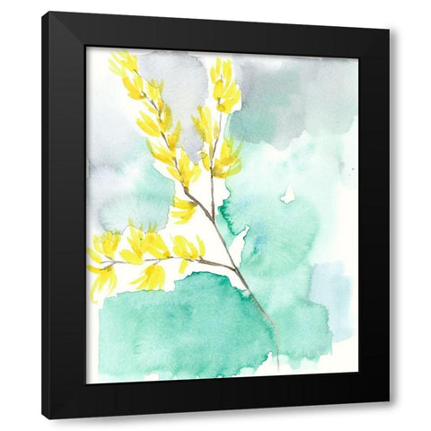 Forsythia Dreams I Black Modern Wood Framed Art Print by Goldberger, Jennifer