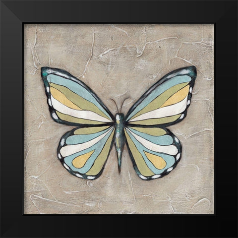 Graphic Spring Butterfly II Black Modern Wood Framed Art Print by Reynolds, Jade