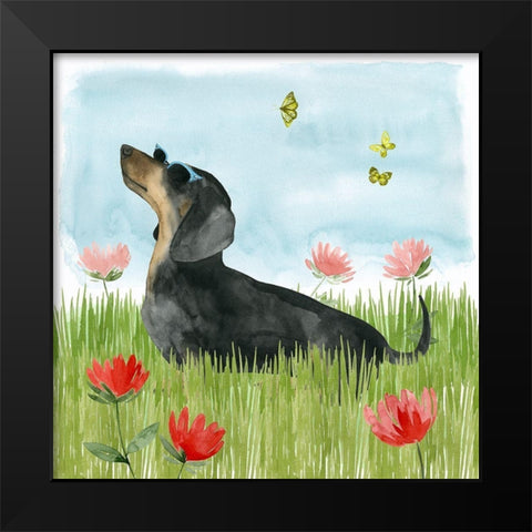 Park Pup I Black Modern Wood Framed Art Print by Popp, Grace