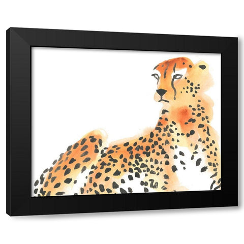 Majestic Cheetah I Black Modern Wood Framed Art Print with Double Matting by Vess, June Erica
