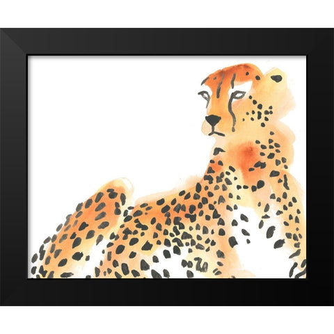 Majestic Cheetah I Black Modern Wood Framed Art Print by Vess, June Erica
