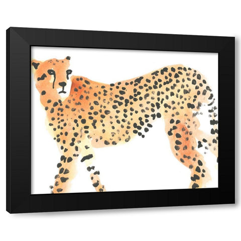 Majestic Cheetah II Black Modern Wood Framed Art Print with Double Matting by Vess, June Erica
