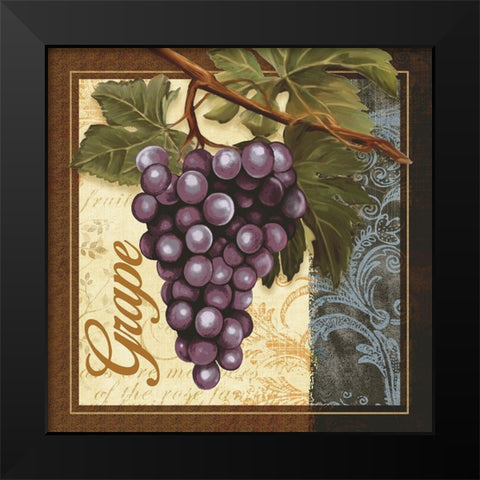 Fruit Illustration II Black Modern Wood Framed Art Print by White, Abby