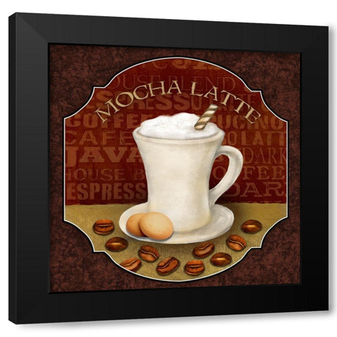 Coffee Illustration I Black Modern Wood Framed Art Print by White, Abby