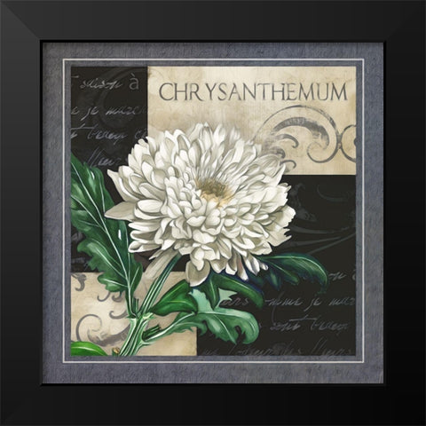 Flowers on BandW II Black Modern Wood Framed Art Print by White, Abby