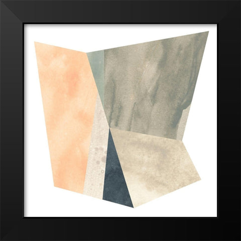 Marble Origami I Black Modern Wood Framed Art Print by Vess, June Erica