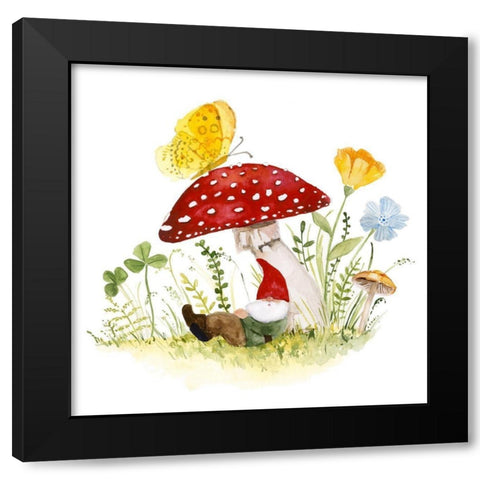 Garden Guardian II Black Modern Wood Framed Art Print by Borges, Victoria