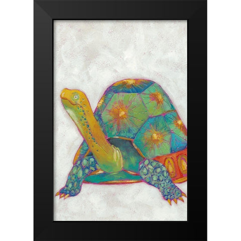 Custom Turtle Friends II Black Modern Wood Framed Art Print by Zarris, Chariklia