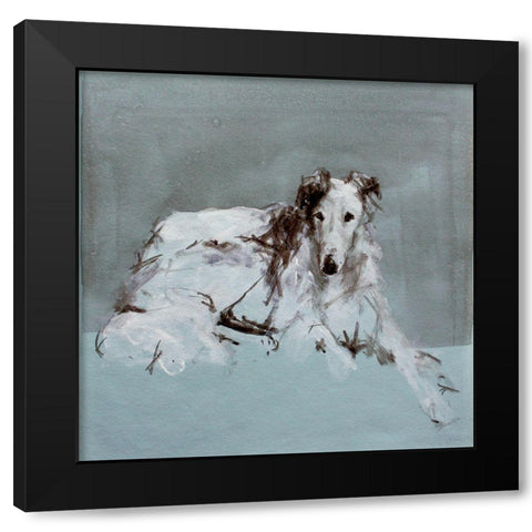 Pop Modern Dog II Black Modern Wood Framed Art Print with Double Matting by A Very Modern Dog