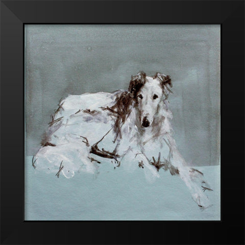 Pop Modern Dog II Black Modern Wood Framed Art Print by A Very Modern Dog