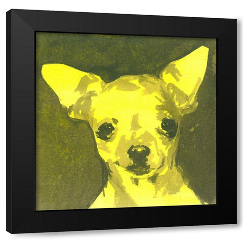 Pop Modern Dog VII Black Modern Wood Framed Art Print with Double Matting by A Very Modern Dog