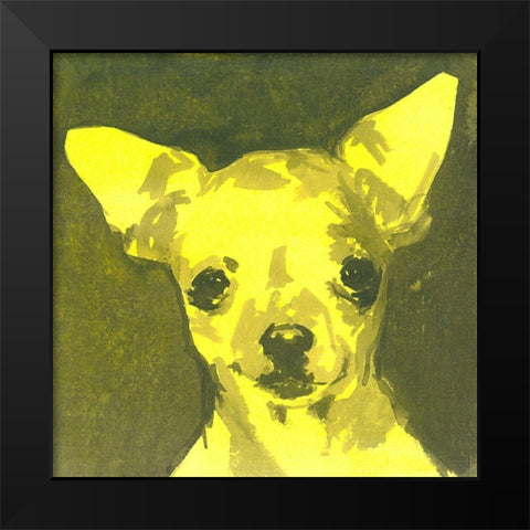 Pop Modern Dog VII Black Modern Wood Framed Art Print by A Very Modern Dog