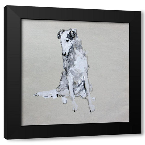 Pop Modern Dog VIII Black Modern Wood Framed Art Print with Double Matting by A Very Modern Dog