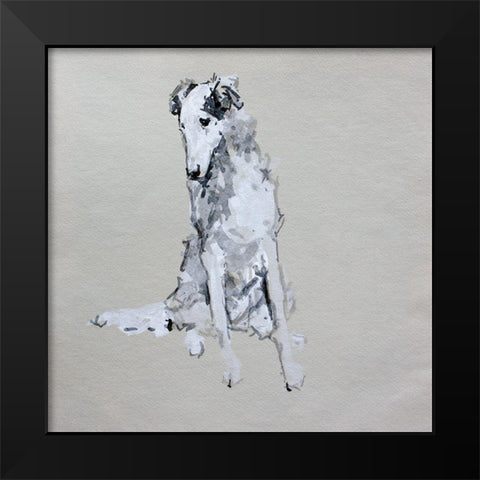 Pop Modern Dog VIII Black Modern Wood Framed Art Print by A Very Modern Dog
