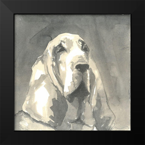 Sepia Modern Dog II Black Modern Wood Framed Art Print by A Very Modern Dog