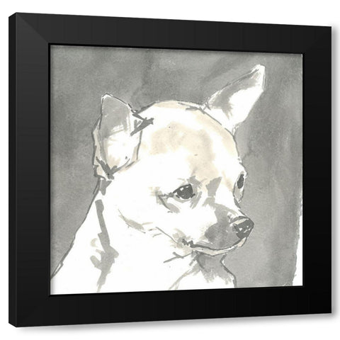 Sepia Modern Dog III Black Modern Wood Framed Art Print by A Very Modern Dog