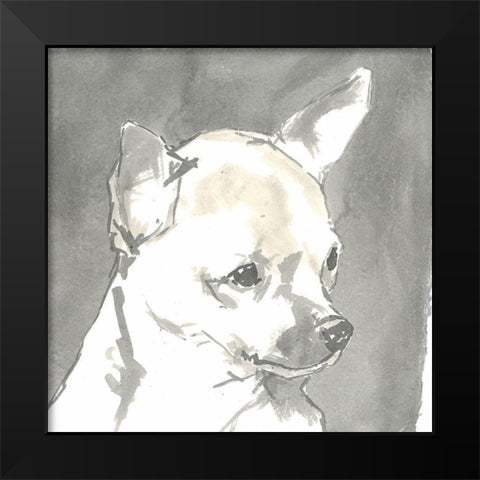 Sepia Modern Dog III Black Modern Wood Framed Art Print by A Very Modern Dog