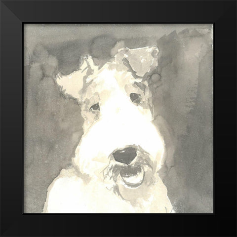 Sepia Modern Dog VI Black Modern Wood Framed Art Print by A Very Modern Dog