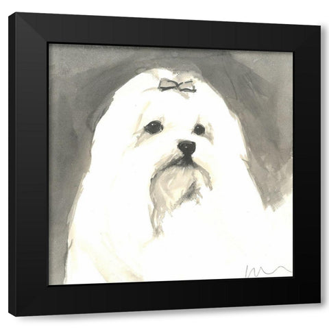 Sepia Modern Dog VIII Black Modern Wood Framed Art Print by A Very Modern Dog