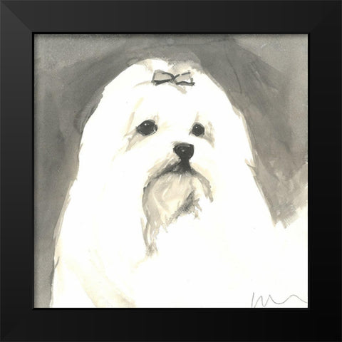 Sepia Modern Dog VIII Black Modern Wood Framed Art Print by A Very Modern Dog