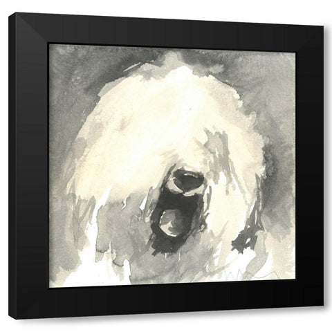 Sepia Modern Dog IX Black Modern Wood Framed Art Print by A Very Modern Dog