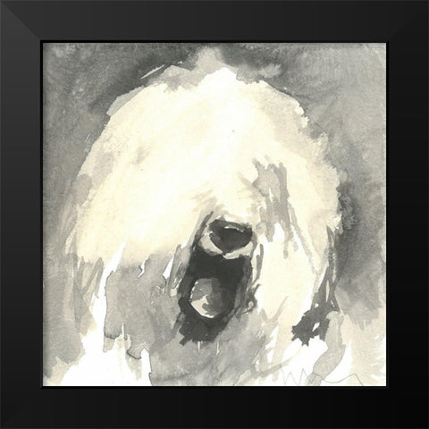 Sepia Modern Dog IX Black Modern Wood Framed Art Print by A Very Modern Dog