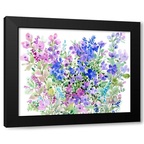 Floral Fragrance I Black Modern Wood Framed Art Print with Double Matting by OToole, Tim