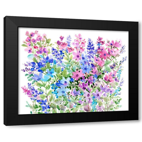 Floral Fragrance II Black Modern Wood Framed Art Print with Double Matting by OToole, Tim