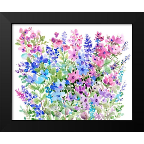 Floral Fragrance II Black Modern Wood Framed Art Print by OToole, Tim