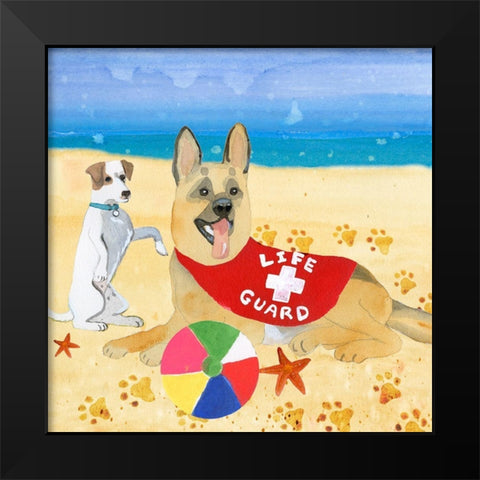 Ruffin It I Black Modern Wood Framed Art Print by Ludwig, Alicia