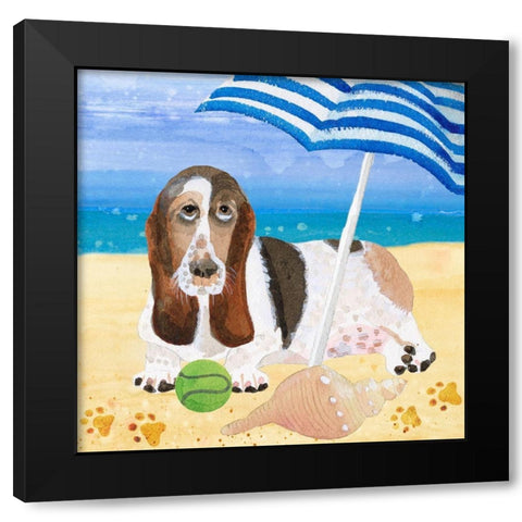 Ruffin It II Black Modern Wood Framed Art Print with Double Matting by Ludwig, Alicia