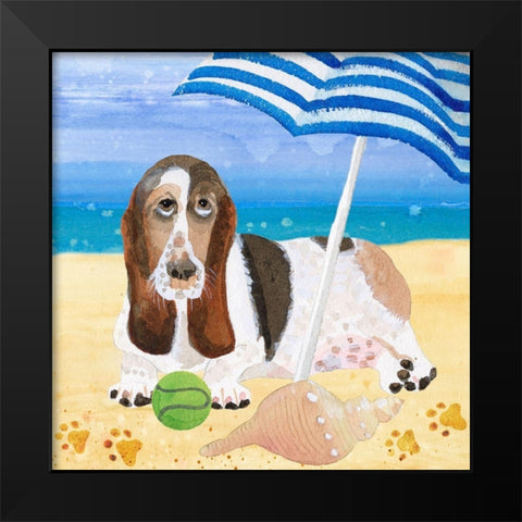 Ruffin It II Black Modern Wood Framed Art Print by Ludwig, Alicia