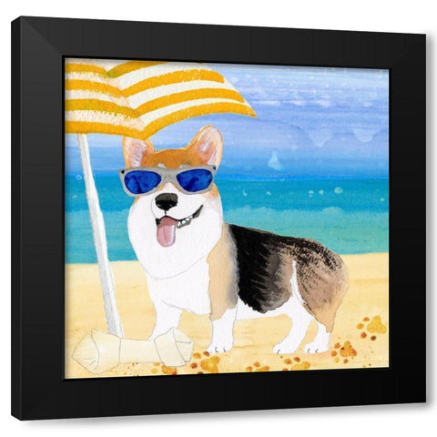 Ruffin It III Black Modern Wood Framed Art Print by Ludwig, Alicia