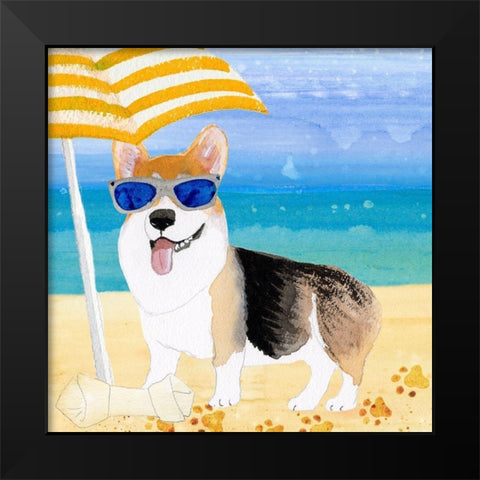 Ruffin It III Black Modern Wood Framed Art Print by Ludwig, Alicia