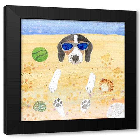 Ruffin It IV Black Modern Wood Framed Art Print with Double Matting by Ludwig, Alicia