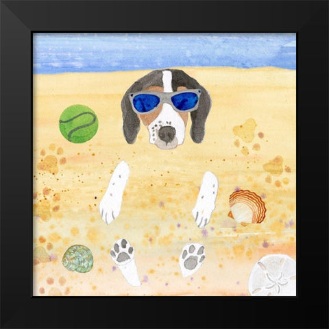 Ruffin It IV Black Modern Wood Framed Art Print by Ludwig, Alicia