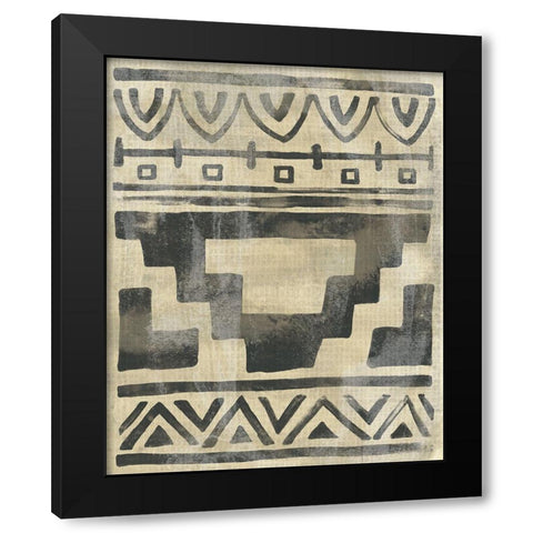 Bazaar Motif I Black Modern Wood Framed Art Print with Double Matting by Vess, June Erica
