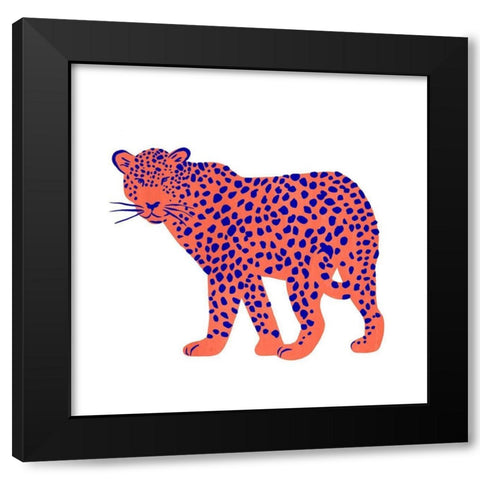 Bright Leopard I Black Modern Wood Framed Art Print by Scarvey, Emma