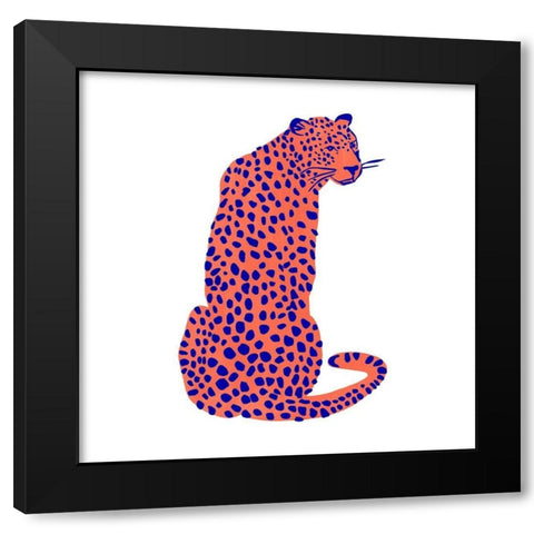 Bright Leopard II Black Modern Wood Framed Art Print with Double Matting by Scarvey, Emma