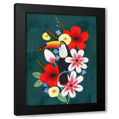 Tropical Toucan II Black Modern Wood Framed Art Print with Double Matting by Popp, Grace