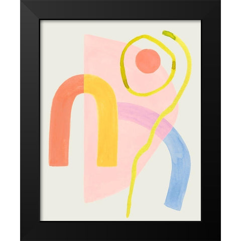 Mod Stitch II Black Modern Wood Framed Art Print by Popp, Grace