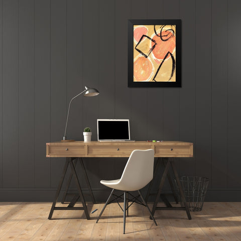 Landing II Black Modern Wood Framed Art Print by Wang, Melissa