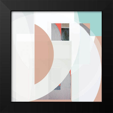 Stripes and Circles III Black Modern Wood Framed Art Print by Bellissimo Art