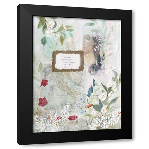 Botticellis Dream II Black Modern Wood Framed Art Print by Iafrate, Sandra