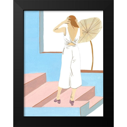 Women in the Garden IV Black Modern Wood Framed Art Print by Wang, Melissa