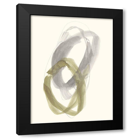 Neutral Rounds I Black Modern Wood Framed Art Print by Goldberger, Jennifer