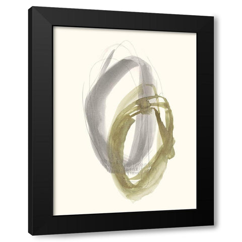 Neutral Rounds II Black Modern Wood Framed Art Print with Double Matting by Goldberger, Jennifer