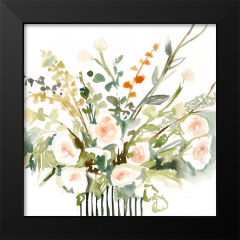 Foraged Flowers I Black Modern Wood Framed Art Print by Borges, Victoria