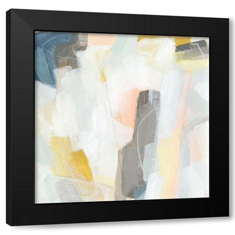 Fractal Pastel II Black Modern Wood Framed Art Print with Double Matting by Vess, June Erica